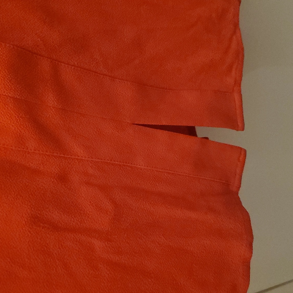NWT Juicy Couture Orange Blouson Crepe 3/4 Sleeves Edith Dress Size 10 NWT - Picture 9 of 10